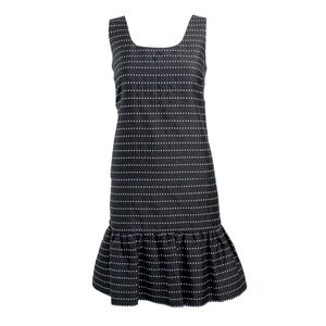 Lauren Leonard Drop Waist Shift Dress black/white